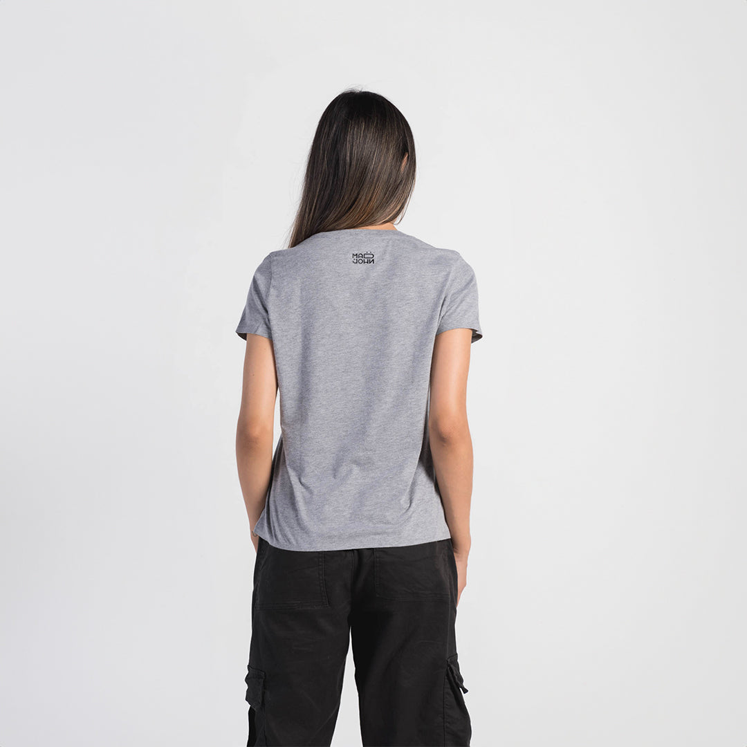 Tshirt Woman Regular Lila Gris Jaspe