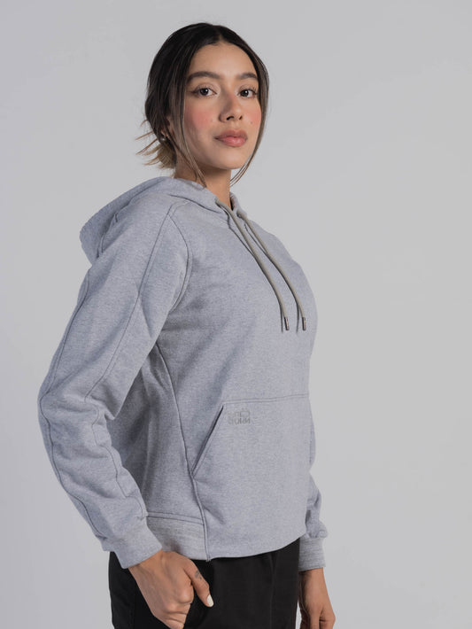 Hoodie Woman Regular Fit Gris Jaspe